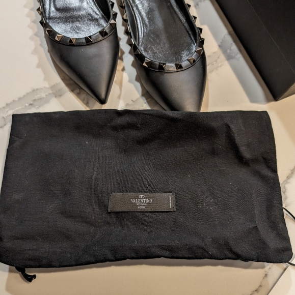 $690 DIRECT Authentic Valentino Rockstud Spike SO Black flats size 40 - Picture 9 of 12